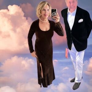 Reformation Brown Velvet Maxi Dress